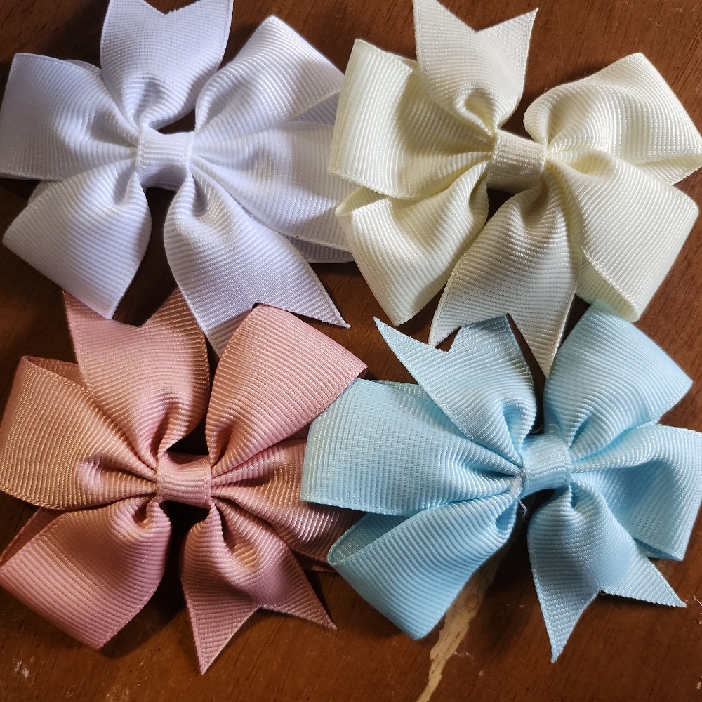 Bow clips (set of 4 - Pastels)